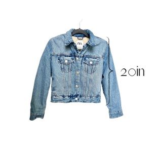 ZARA Sherpa Lined Jean Jacket